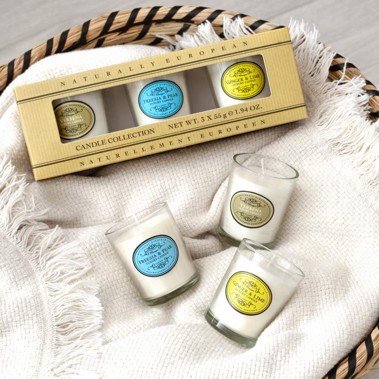 Naturally European Mini Candle Set 3 x 55g - Image 2