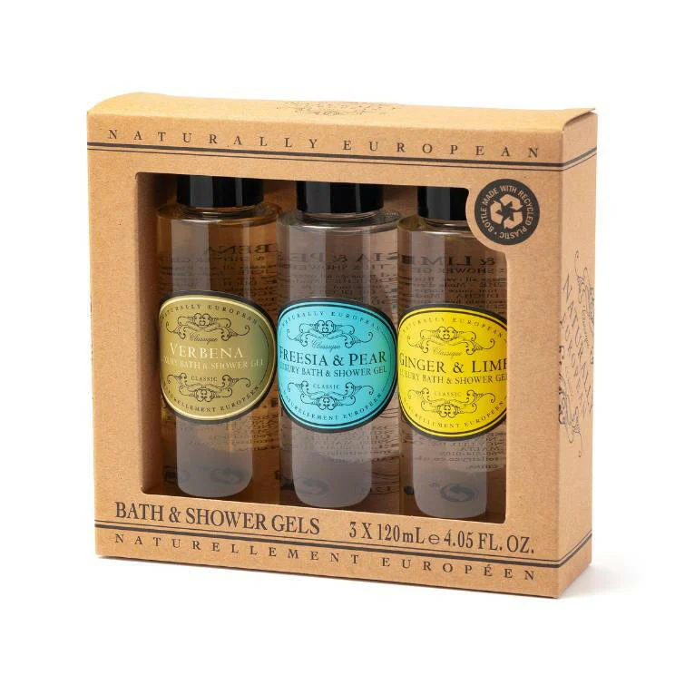 Naturally European Mini Shower Gel Collection 3 x 120ml