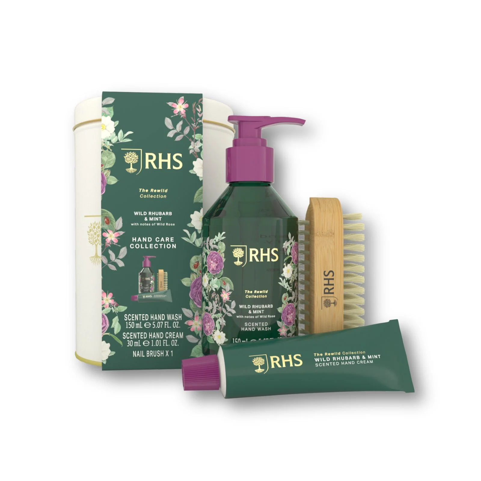 RHS Hand Care Collection Rewild Rhubarb and Mint