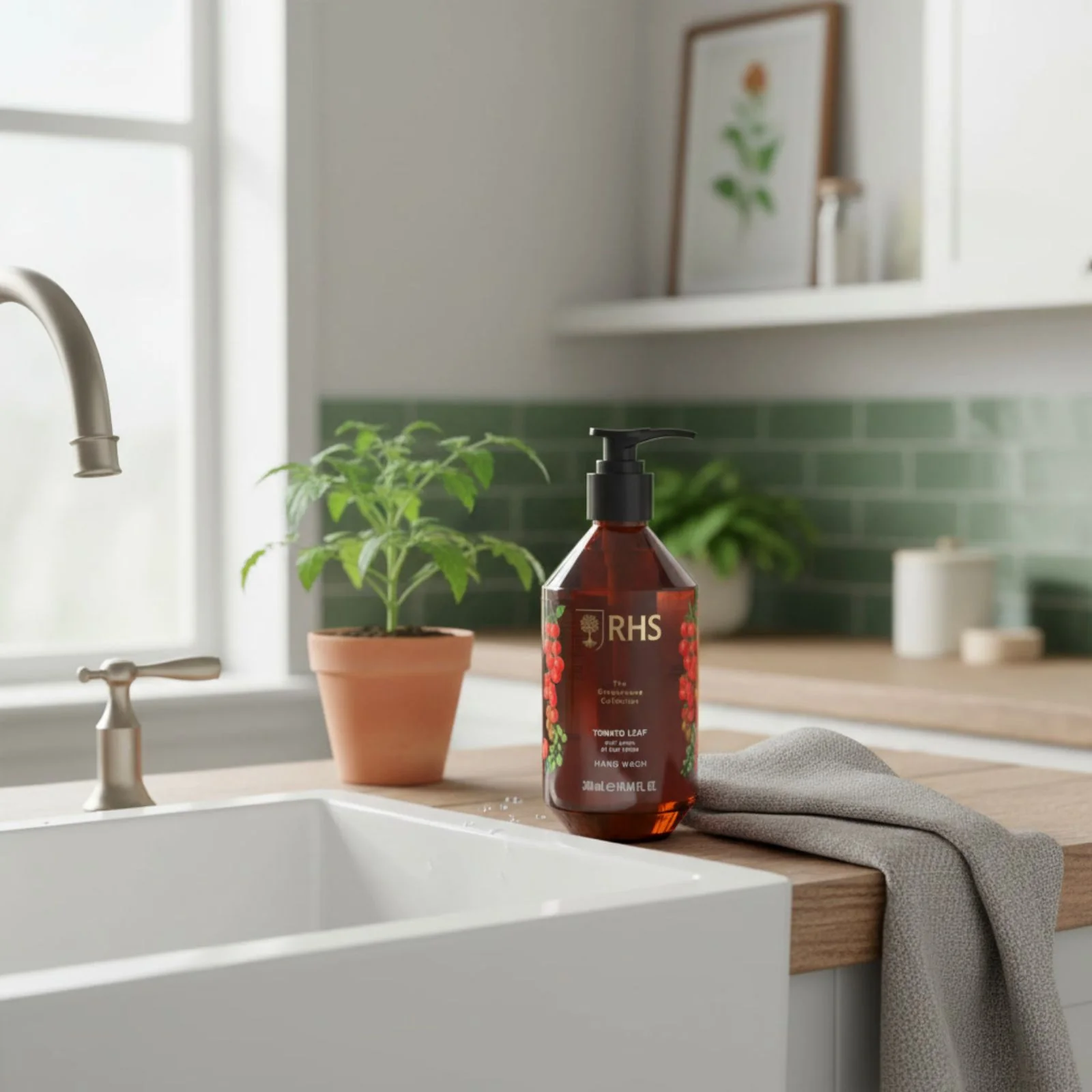 RHS Greenhouse Tomato Leaf Hand Wash 300ml - Image 3
