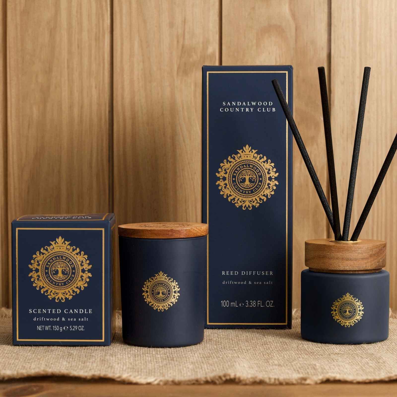 Sandalwood Country Club Driftwood and Sea Salt Candle 150g - Image 3