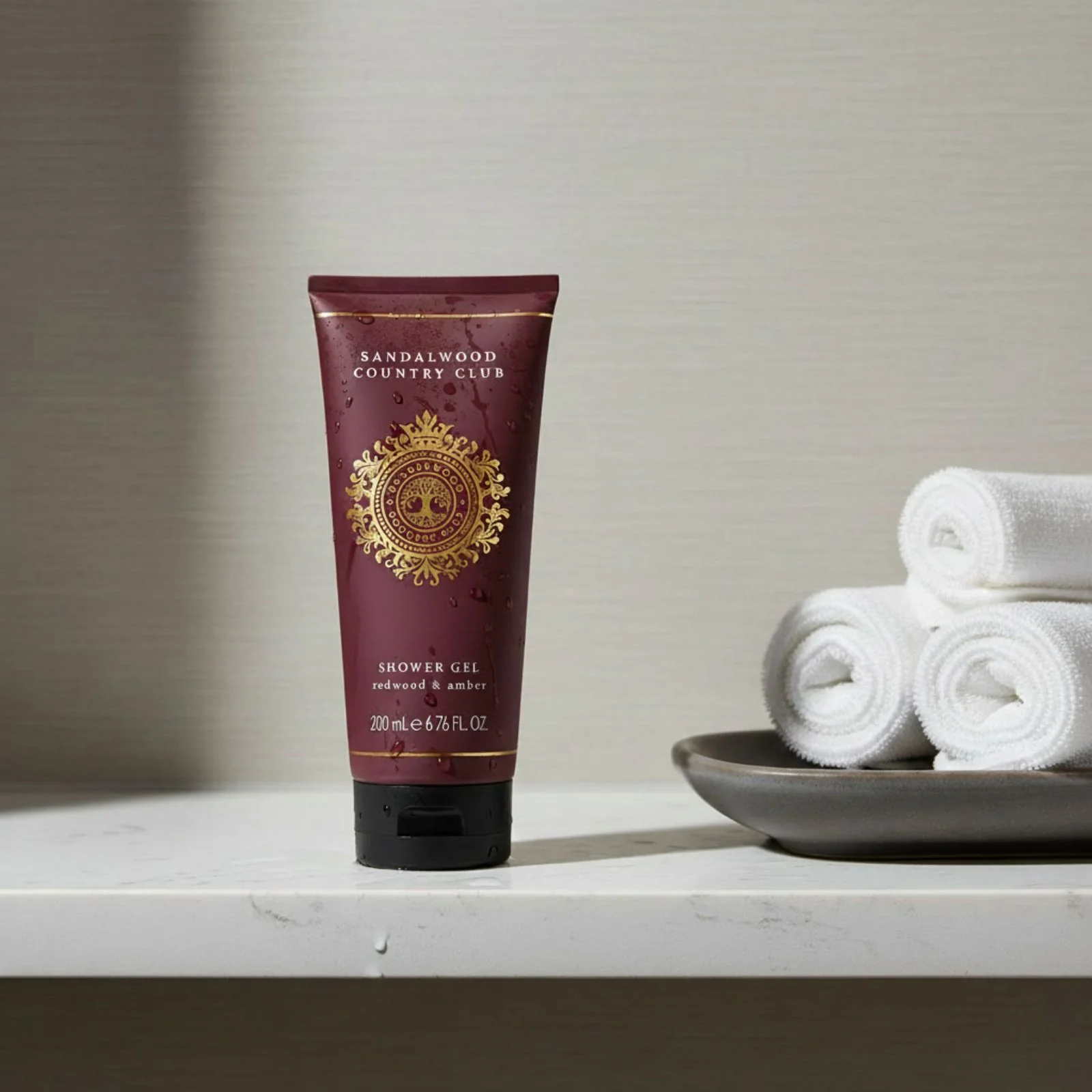 Sandalwood Country Club Redwood & Amber Shower Gel 200ml - Image 2