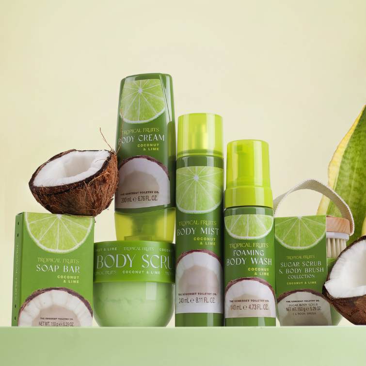 Tropical Fruits Coconut and Lime Soap Bar 150g - Image 3