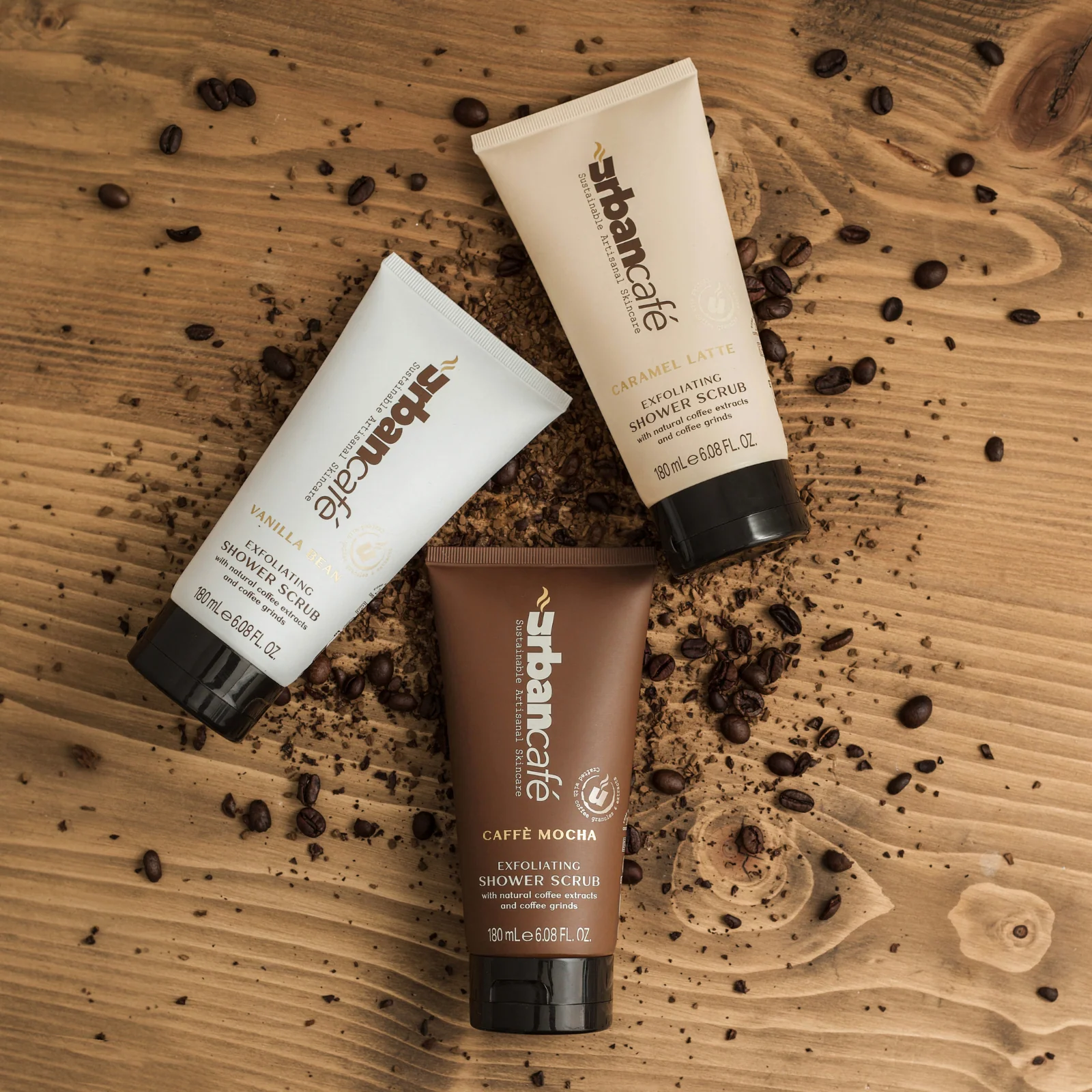 Urban Cafe Vanilla Bean Body Scrub 180ml - Image 3